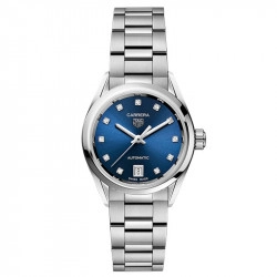 TAG Heuer Ladies Automatic Carrera Blue Diamond Dial Watch - 29mm