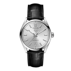 TAG Heuer Gents Carrera Automatic Grey Dial Strap Watch - 39mm