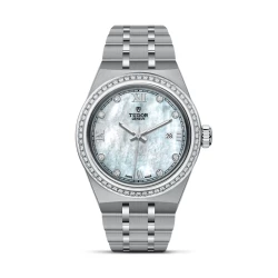 TUDOR Royal Mother-of-Pearl Diamond Dial & Bezel Bracelet Watch - 28mm