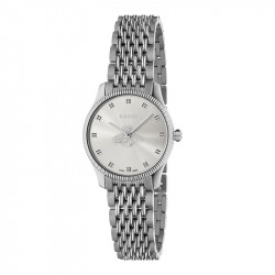 Gucci Steel G-Timeless Silver Central Moving Bee Dial Watch - 29mm