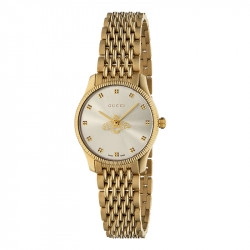 Gucci Ladies Yellow Gold PVD G-Timeless Bee Sunbrushed Dial Watch - 29mm