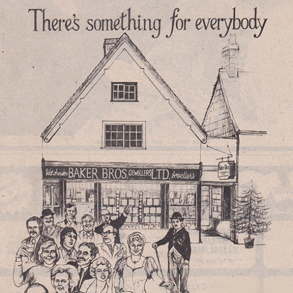 Historic advertising of Baker Bothers in Bedford